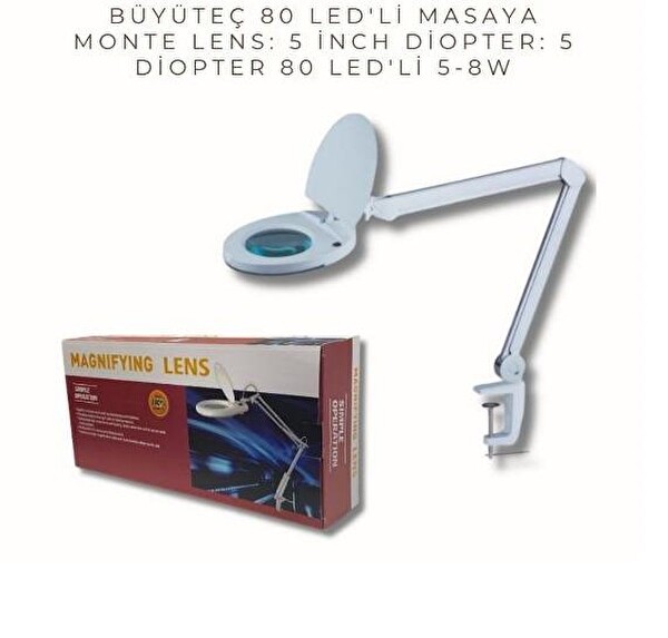 Electroon RMZ-129 Akrobat LED Aydınlatmalı Masaya Monte Büyüteç