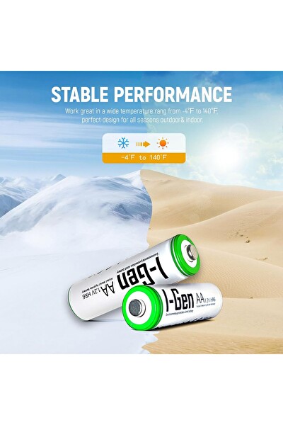 I-Gen Batteries B112 8 Adet AA 1100 Mah Şarj Edilebilir Kalem Pil 1.2V Ni-MH Şarjlı Pil Solar Aydınlatma Uyumlu