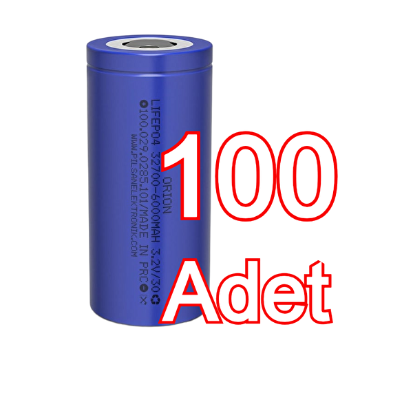 Orion IFR32700 3.2V 6000mAh LiFePO4 Pil 100 Adet