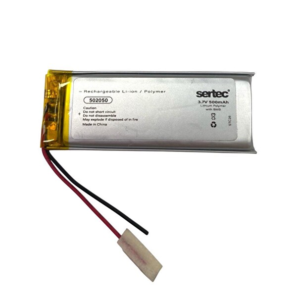 Sertec 502050 3.7V 500 mAh Li-Polymer Pil