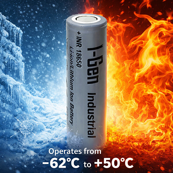 I-Gen Batteries Industrial E003 Inr 18650 3.7V 2500 Mah 12C 9.25WH Li-Ion Şarjlı Pil Düz Başlı Lityum Pil 8'li Paket