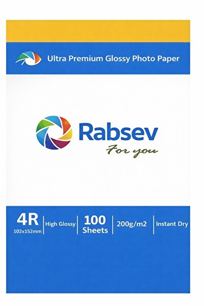 Rabsev 10X15CM Parlak 200GR 4R Fotoğraf Kağıdı 10 Paket 1000 Adet