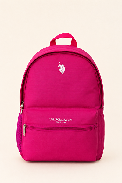 U.S. Polo Assn. Pembe Okul Sırt Çantası Günlük Seyahat Geniş Hacimli Çok Bölmeli Dayanıklı PLCAN26087