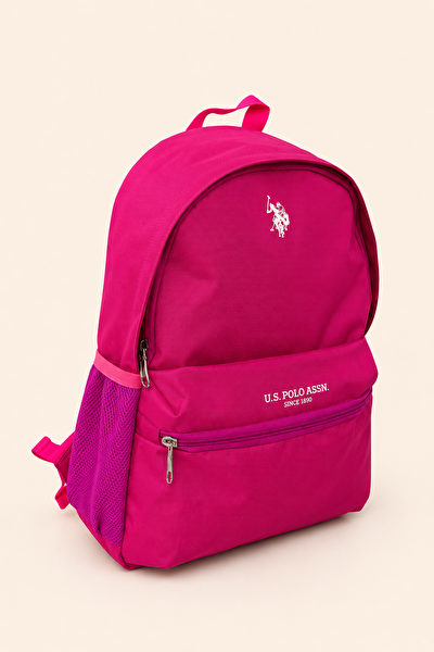 U.S. Polo Assn. Pembe Okul Sırt Çantası Günlük Seyahat Geniş Hacimli Çok Bölmeli Dayanıklı PLCAN26087
