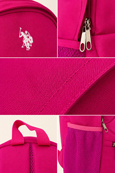 U.S. Polo Assn. Pembe Okul Sırt Çantası Günlük Seyahat Geniş Hacimli Çok Bölmeli Dayanıklı PLCAN26087
