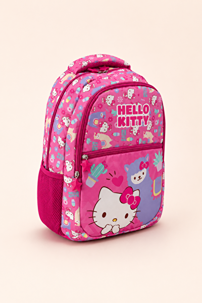 Hello Kitty Lisanslı Kız Çocuk Okul Çanta Seti Okul Sırt Çantası Kalemlik İlkokul Pembe