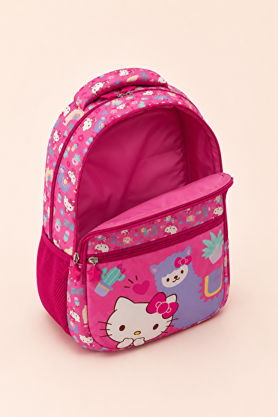 Hello Kitty Lisanslı Kız Çocuk Okul Çanta Seti Okul Sırt Çantası Kalemlik İlkokul Pembe