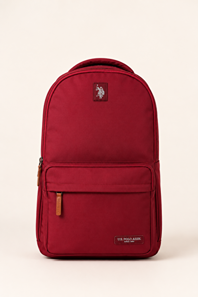 U.S. Polo Assn. Bordo Unisex Okul Sırt Çantası Günlük Seyahat Laptop Bölmeli Su Geçirmez Sırt Çantası PLCAN26045