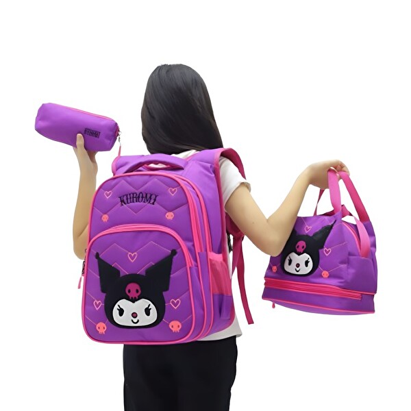 Woomino Termal Beslenme Çantalı 3'lü Set İlkokul Çantası Seti