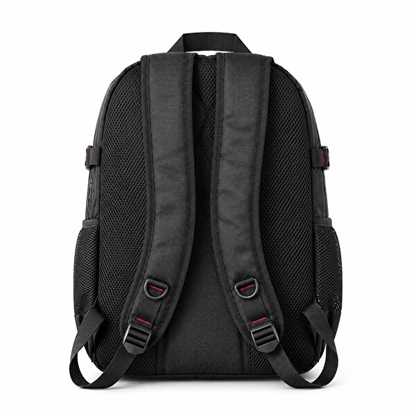 Woomino Unisex Siyah 5 Cepli Suya Dayanıklı Seyahat Outdoor ve Günlük Kullanım Sırt Çantası