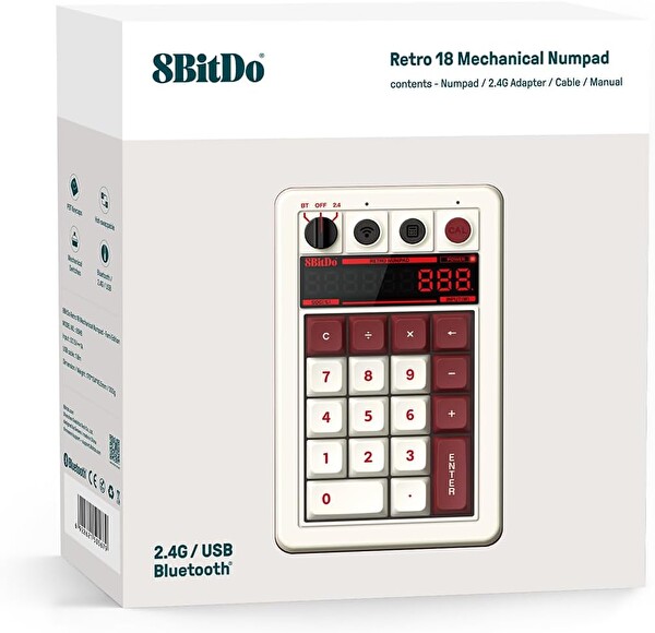 8bitdo Retro 18 Fami Edition Mekanik Hesap Makinesi