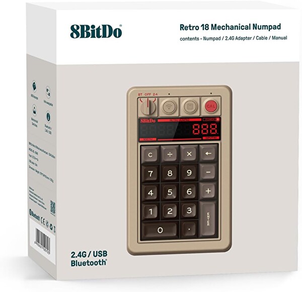 8bitdo Retro 18 C64 Edition Mekanik Hesap Makinesi
