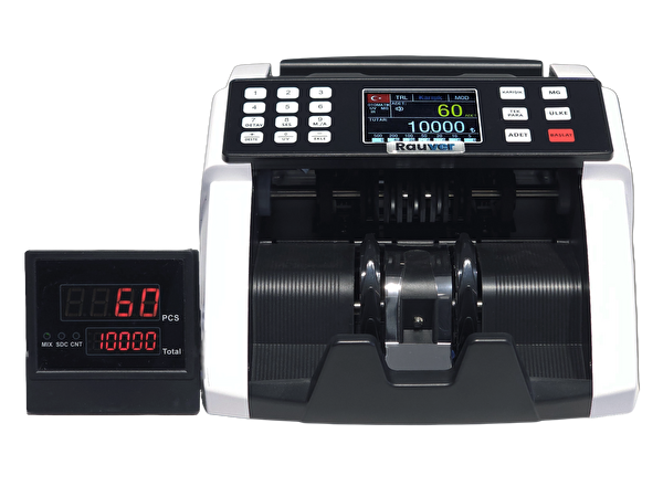 Sigma SC8000 Lite TL Karışık Sayım Dolar ve Euro Adet Sayım Sahte Kontrollü Para Sayma Makinesi - Müşteri Ekranı Hediyeli