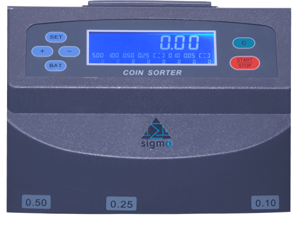 Sigma SCC-800 Dijital Ekranlı Otomatik Bozuk Para Sayma ve Ayrıştırma Makinesi