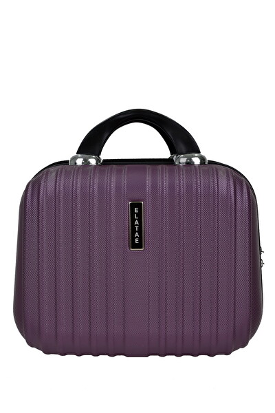 Elatae 1020 Büyük - Orta - Kabin Boy ve Makyaj Mor 4'lü Valiz Seti