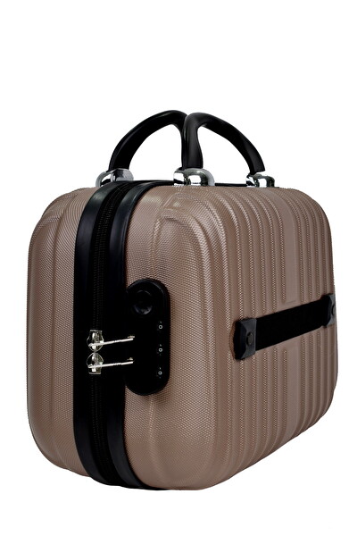 Elatae 1020 Orta - Kabin Boy Ve Makyaj Gold 3'lü Valiz Seti