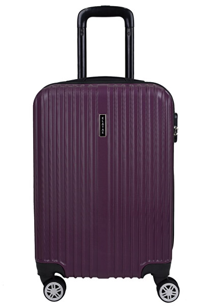 Elatae 1020 Kabin Boy Ve Makyaj Mor 2'li Valiz Seti