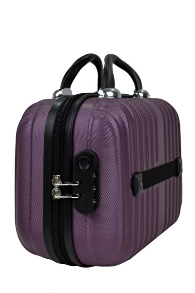 Elatae 1020 Kabin Boy Ve Makyaj Mor 2'li Valiz Seti