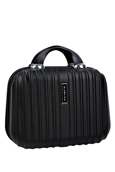 Elatae 1020 Orta Boy ve Makyaj Siyah 2'li Valiz Seti