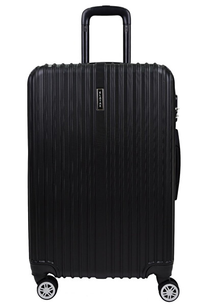 Elatae Büyük Boy ve Makyaj Siyah 2'li Valiz Seti