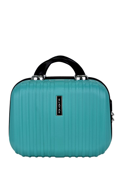 Elatae 1020 Büyük - Orta - Kabin Boy ve Makyaj Turkuaz 4'lü Valiz Seti