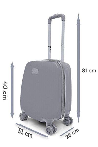 Elatae Policarbon Kırılmaz Siyah Mavi Grafiti Desenli Çocuk Valizi