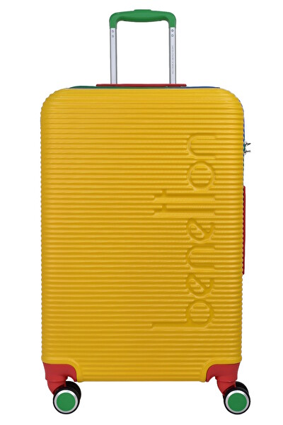 United Colors Of Benetton BNT500 Lux ABS Sarı Büyük Boy Valiz