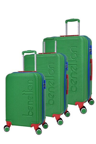 United Colors Of Benetton BNT500 Lux ABS Yeşil 3'lü Valiz Seti