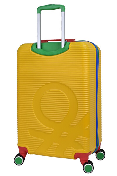 United Colors Of Benetton BNT500 Lux ABS Büyük Boy - Orta Boy Sarı 2'li Valiz Seti