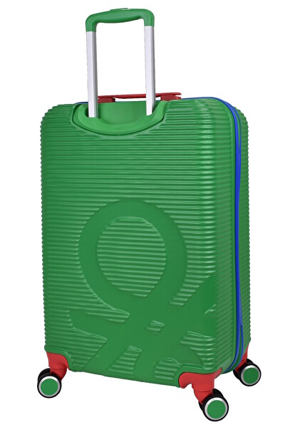 United Colors Of Benetton BNT500 Lux ABS Büyük Boy - Orta Boy Yeşil 2'li Valiz Seti