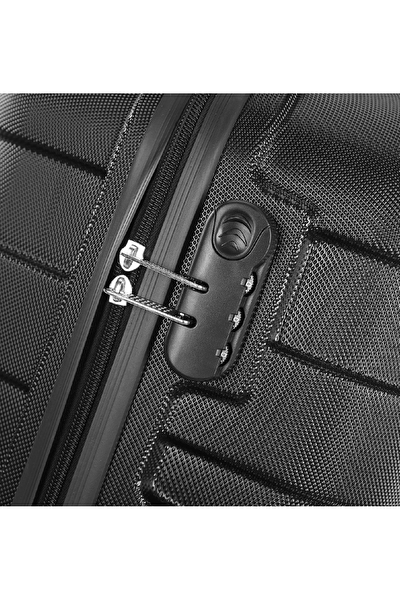 Dossimo Nova Unisex 55 CM Siyah Kabin Boy Valiz