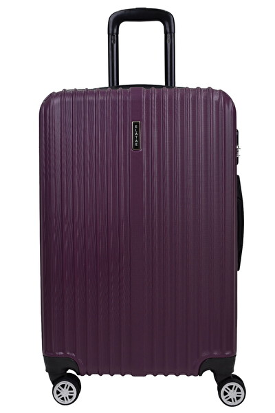 Elatae 1020 Büyük Boy ve Kabin Boy Mor 2'li Valiz Seti