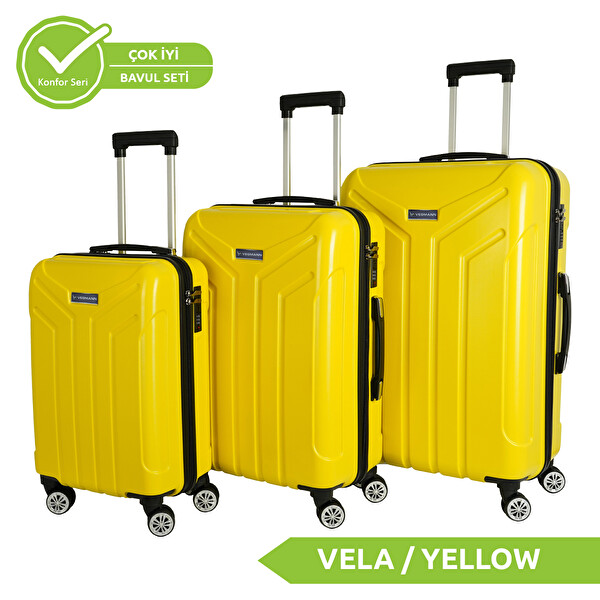 Vegmann Vela 3'lü Sarı Valiz Seti