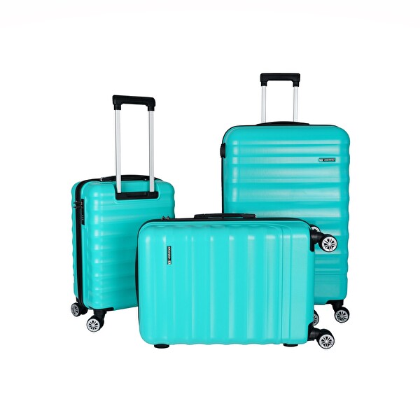 Vegmann Delphin 3'lü Su Yeşili Valiz Seti