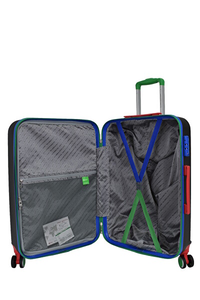 United Colors Of Benetton BNT600 Lux ABS Siyah Orta Boy Valiz