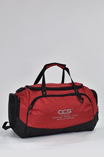 Ççs 31413 Unisex Çok Gözlü Orta Boy Kırmızı Spor Fitness Seyahat Çantası