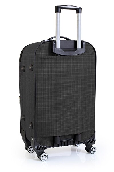 Louisiana Polo 1081 Kumaş Antrasit Büyük Boy ve Orta Boy 2'li Valiz Seti