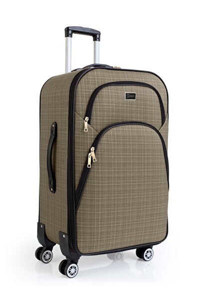 Louisiana Polo 1081 Kumaş Valiz Bej 3'lü Valiz Seti