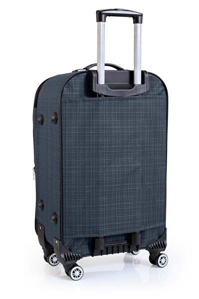 Louisiana Polo 1081 Kumaş Lacivert Büyük Boy ve Orta Boy 2'li Valiz Seti