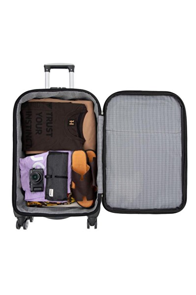 Louisiana Polo 1081 4 Teker Kumaş Lacivert Orta Boy ve Kabin Boy 2'li Valiz Seti