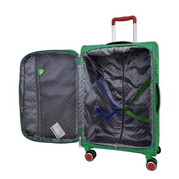 United Colors Of Benetton BNT2200 Kumaş Yeşil Büyük Boy Valiz