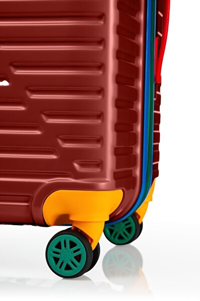 Louisiana Polo 1088 Polikarbon 4x2 Teker Bordo Büyük Boy Valiz