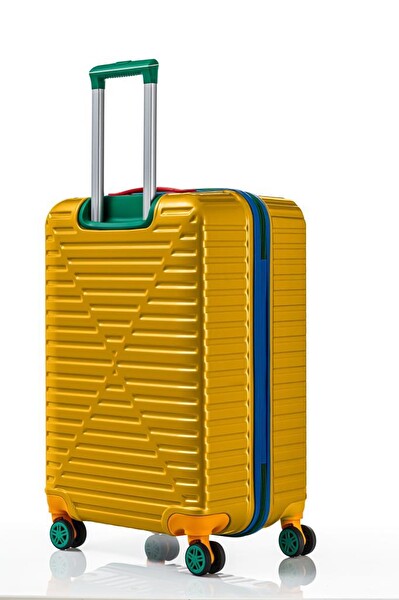 Louisiana Polo 1088 Polikarbon 4x2 Teker Sarı Büyük Boy Valiz