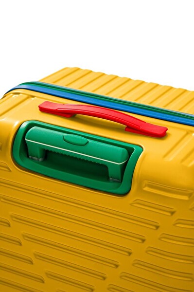 Louisiana Polo 1088 Polikarbon 4x2 Teker Sarı Büyük Boy Valiz