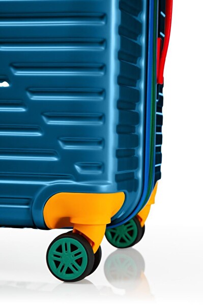 Louisiana Polo 1088 Polikarbon 4x2 Teker Turkuaz Büyük Boy Valiz