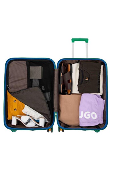 Louisiana Polo 1088 Polikarbon 4x2 Teker Beyaz Büyük Boy Valiz