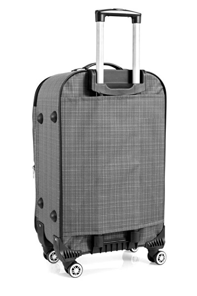 Louisiana Polo 1081 Kumaş 4 Teker Gri Kabin Boy Valiz