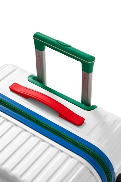 Louisiana Polo 1088 Polikarbon 4x2 Teker Beyaz Orta Boy Valiz