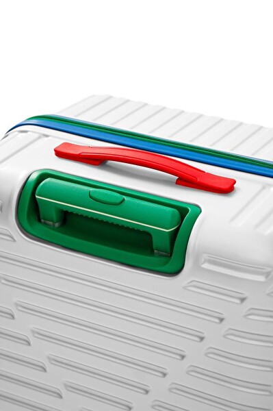 Louisiana Polo 1088 Polikarbon 4x2 Teker Beyaz Orta Boy Valiz