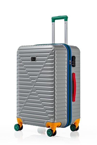 Louisiana Polo 1088 Polikarbon 4x2 Teker Gri Orta Boy ve Kabin Boy 2'li Valiz Seti